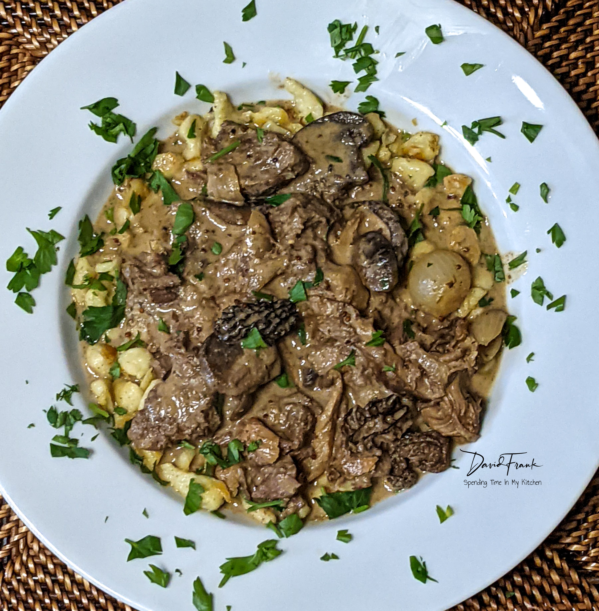 German Spaetzle with Mushroom Sauce - Jägerspätzle